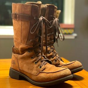 The North Face womens winter waterproof suede boots with Primaloft 10” 9.5 40.5
